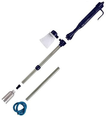 HOMSFOU Fish Tank Vacuum Cleaner Height Battery Operated Siphon Pump for Changes Suitable for Aquariums Deep Efficient Rate