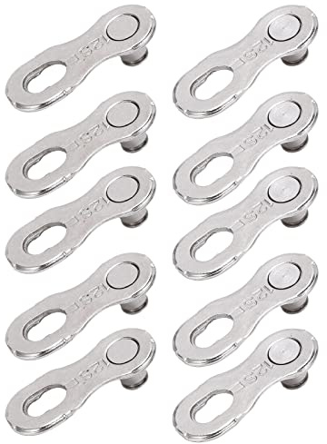 5 Paar Silber Kettenschloss 12 Fach, Fahrrad Missing Link Stahl Kettenschloss Fahrradkette, Fehlende Verbindungsglieder Ersatz für Kettenschlosss 12 Fach Fahrrad
