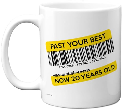 Rude Novelty Gag Joke Funny Mugs for 20th Birthday Present, 11oz Premium | Past Your Best, Rude Novelty Gag Joke Funny Mugs for 20th Birthday Present, 11oz Premium Ceramic Coffee Mugs