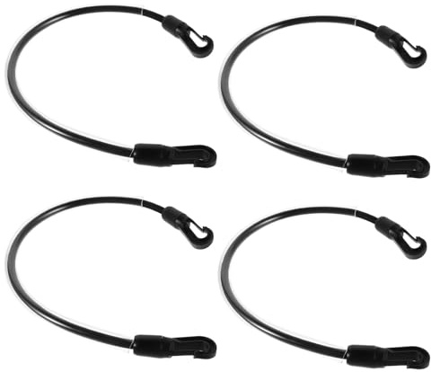 DOITOOL Elastische Pferdedeckengurte, 4 Stück, schwarz, 56 cm | Ersetzen Bein- oder Schweifriemen, die eine kompatible Pferdedecke in Position halten bei Winterdecke, Regendecke