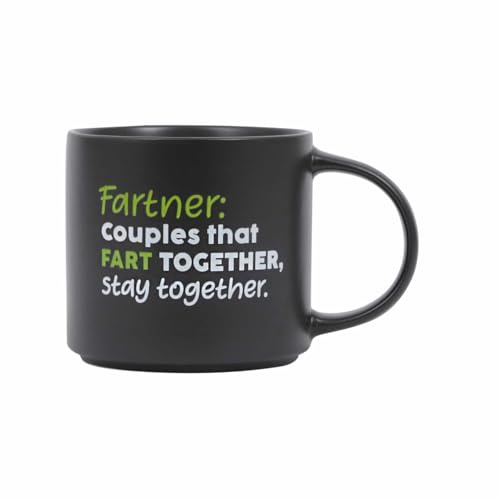 Splosh Cheeky Fart Mug - Funny Coffee Cup with Humorous Sayings and Messages Unique Gift Ideas for Her and for Him Coffee & Tea Lovers Family Home Office Gift 435ml