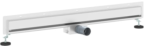 vidaXL Wandmontierter Duschablauf Silber 90 cm Edelstahl 304, Badezimmer, rechteckig, modern, Wandmontage, elegantes Design, effiziente Organisation, platzsparende Lösungen, vielseitige Lagerung