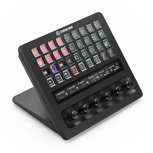 Elgato Stream Deck + XL Control Platform, Dials, Touch Strip | 36 customizable macro keys, Six multifunction dials, Touch strip display, Hundreds of integrations, USB-C for PC and Mac