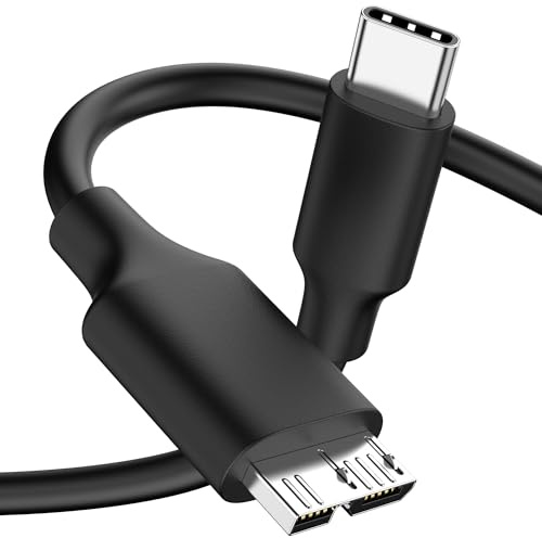 Meliya Micro B to USB C Cable for 3.0A External Hard Drive Data, USB C to Micro B High-speed Cord for WD Seagate, MacBook Pro/Air, iPhone, ipad 17/16/15 Series,50cm
