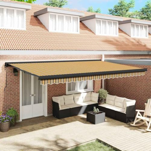 Owoxanthellate 500 x 300 cm, tenda da sole in poliestere/alluminio, telescopica, per terrazza, giardino, balcone, salvaspazio