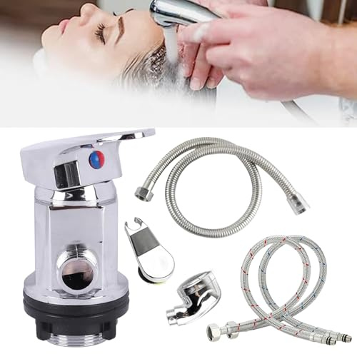 Losxuido Mitigeur de douche Sortie 1/2 pouce Camping Robinet Caravane Douche extérieure Douchette pour caravane Chaud Froid Mitigeur Douche Mélangeur à un seul levier Douche Lavabo de coiffeur