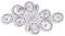 Hanie Broche en argent pour femme avec fleurs bleues et blanches en forme de goutte avec cristaux de zircone bleu et blanc Convient pour costume, pull, manteau de soirée, Gemme, Oxyde de Zirconium