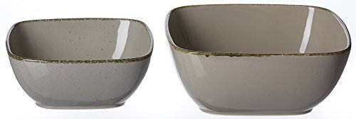 Ritzenhoff & Breker Servierschalen-Set Casa, 2-teilig, 18x18 cm und 22x22 cm, Nougat