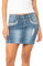 Sublevel Damen Jeans Mini-Rock mit Knöpfen im Used Look Light-Blue S