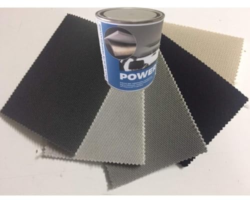 TENDAGGIMANIA Ciel de Toit Voiture Kit Tissu + Colle Spray/Pinceau Hautes températures- Tissu Ciel de Toit Couleur Gris 1410 - Taille Tissus Ciel de Toit L.2,5 MT x H. 1, 5 MT