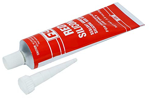 Promo Link Rot Hochtemperatur Silikon Dichtmasse Dichtsilikon Dichtungssilikon Dichtstoff Auto PKW Fahrzeuge Backofen Motor Getriebe Gebläse Pumpen Heizkessel Klimageräte Trockner 85g +350°C