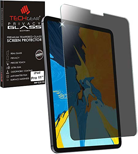 TECHGEAR Anti Spy Screen Protector iPad Air 4, iPad Pro 11 PRIVACY Edition Tempered Glass Screen Protector Compatible with iPad Air 4/5 10.9, iPad Pro 11 2022 2021 2020 2018, 4th 3rd 2nd 1st Gen