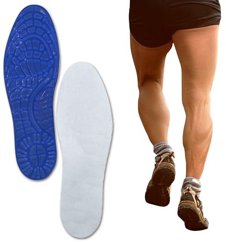 Soletta ortopedica GEL - Ritaglibile per dalla 41 alla 48 EU - Dà sollievo al calcagno, al piede, assorbe gli urti - Perfetta per lo sport, la camminata, la corsa, l'escursionismo