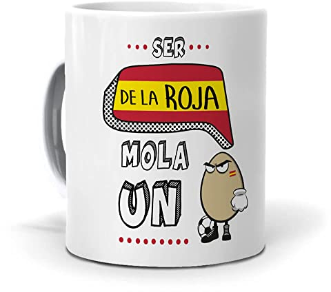 Taza de Futbol para Niños | Ser de la Roja Mola un Huevo | Idea de Taza Divertida de Fútbol | Perfecta de Regalo de Cumpleaños o Navidad | Hinchas de la Roja | Taza de Desayuno | Calidad AAA 350 ML
