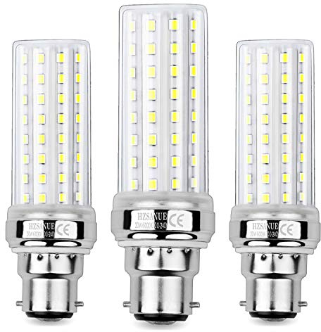 HZSANUE LED Corn Bulbs 20W, 150W Incandescent Bulbs Equivalent, 2300Lm, 6000K Daylight White, B22 Bayonet Cap, Pack of 3