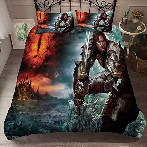 Bettwäscheset Herr Der Ringe Drucken Bettbezug Und Kissenbezüge 50x75cm 2/3 Stück Fashion Home Bedding (135 x 200 cm,Stil 05)
