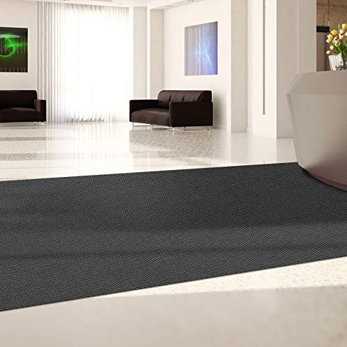 KARAT Schmutzfangmatte Hongkong auf Maß - Meterware - 10mm hohe, robuste Eingangsmatte - strapazierfähige Sauberlaufmatte (Anthrazit, 100 cm x 200 cm)