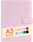 Sooez A5-Ordner mit 6 Ringen, nachfüllbarer Notizbuch-Planer, kleiner Leder-Organizer, rosa