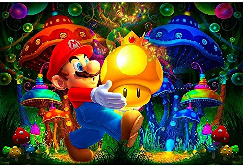 5D Diamond Painting Kits f?r Erwachsene Super Mario Diamond Art Painting mit Diamanten DIY Malerei Kit Malen nach Zahlen mit Gem Art 30,5 x 40,6 cm