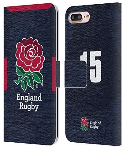 Head Case Designs Licenza Ufficiale England Rugby Union Posizione 15 2020/21 Giocatori Away Kit Custodia Portafoglio in Pelle Compatibile con Apple iPhone 7 Plus/iPhone 8 Plus