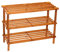 Acan Zapatero de Madera 3 Niveles. Estantería de Madera 3 Alturas Multiusos, Soporte para Zapatos - 48 x 63 x 26 cm - Color Cerezo
