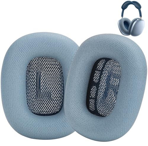 Earrock Earpads for Apple AirPods Max Earpad Replacement Sweat Proof Ear Cushions Airpods Max Ear Pad Earcups with Protein Leather, Memory Foam and Magnet Blue