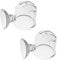 EMSea 2X Aquarium Mangeoire à vers 1mm Réservoir de Poissons à Crevettes en Saumure Cristal Verre Plante Alimentation Tasse avec Ventouses Transparent