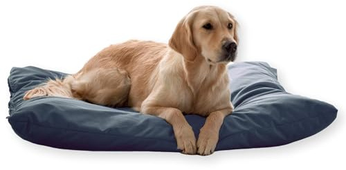 4L Textil ZOE Hundekissen wasserfest mit Bezug Hundebett wasserabweisend Hundekissen mittelgroße Hunde waschbares Hundebett mittelgroße Hunde (60x50 cm, Graphit)