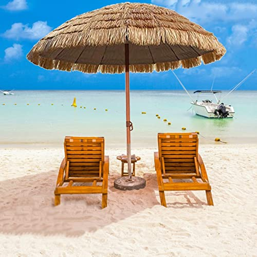 LYAH Tragbarer Strohschirm Sonnenschirm Strandschirm Regenschirm Hawaii Stil, 2M Runder Terrassenschirm Robuster Und Stabiler Gartenschirm Neigbar (Größe : Parasol 6.5ft/200cm), Multi-colored