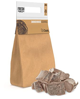 Fresh Grills Oak Wood BBQ Smoker Chunks 10L (3kg) – 100% Natural Wood for Pizza Oven, Kamado Grill, Smoker – Rich Smoky Flavour – Low Moisture, High Heat – Eco-Friendly, Plastic-Free Packaging
