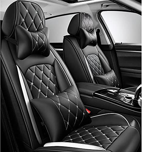 JZRH Auto Sitzbezüge Sitzbezügesets Set Autositzbezüge aus Leder, für Mitsubishi Eclipse Cross 2018-2022 Auto Zubehör