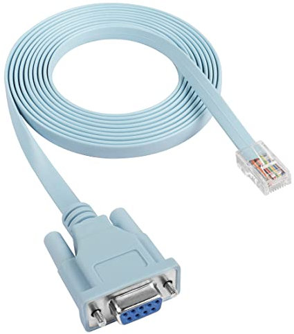 YACSEJAO Câble de console 3M DB9 vers RJ45 DB9 9 broches femelle Port série RS232 vers RJ45 Convertisseur Compatible avec le commutateur routeur Cisco