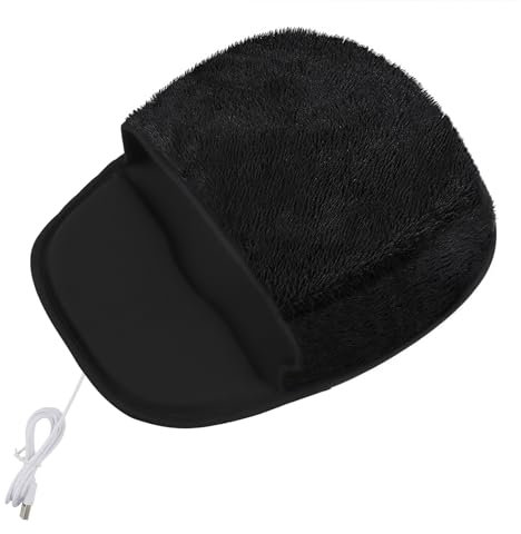 USB Heated Mouse Pad Hand Warmer with Wrist Guard Thickened Warm Plush Heating Mouse Mat Removable Portable Winter Desk Accessories for Men and Women Office Home Computer Laptop Work Study