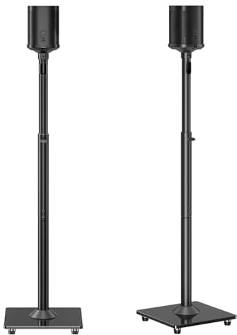 ELIVED Lautsprecherständer für Era 100 und Sonos One, One SL, Play: 1, Höhenverstellbar 88,8 cm-110,3 cm, Boxenständer Lautsprecher Ständer, 1 Paar, EV5024