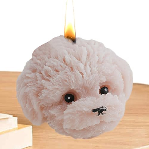 Besreey Animal Shaped Scented Candle - Dog Head Soy Wax Decorative Candle - Cute Animal Puppy SPA, Wedding, Valentine's Day Gift