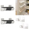 inki Alufolie Halter Schranktür Organizer Wandregal Selbstklebend, 2 Set Alufolie Halterung für Backpapier, Zinnfolie, Wachspapier, Speisekammertür, Wand Montierter Müllsack Organisator, Weiß