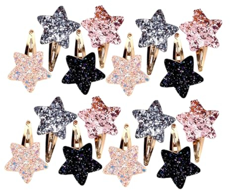 Beatifufu 16 Pezzi Fermagli A Stella Fermagli Per Decorativi Fermaglio A Scatto Per Donna E Ragazza