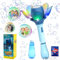 DAOUZL Lotosblume Seifenblasenmaschine Kinder, Seifenblasen Blumen Elektrisch, 10000+ Blasen/Minute, Blasenspielzeug Bubble Gun seifenblasenpistole Kinder mit Seifenblasenlösung/Akku/Licht