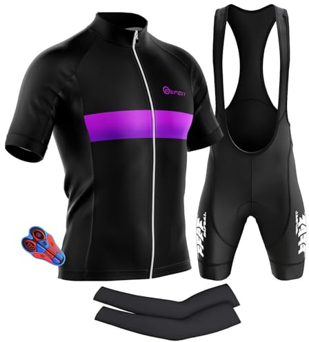 Herren Fahrradbekleidung Set Radtrikot Herren MTB Hose Herren Kurz Rennrad Trikot Fahrradtrikot Kinder Rennrad Trikot Set Herren Rennrad Brille (P3,L)