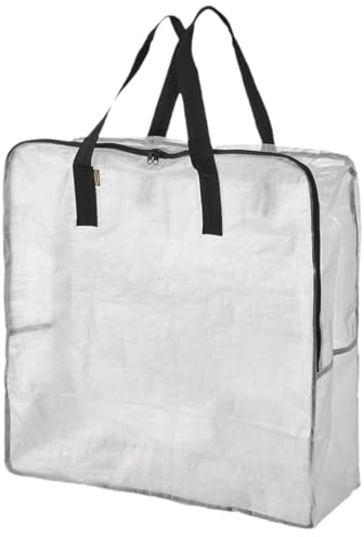 Clothes Storage Bag, 20x62x62cm Clear Heavy Duty Bags, Moth and Moisture Protection Bags, Attic or Underbed Storage Solutions for Clothes, Bedding, Duvet