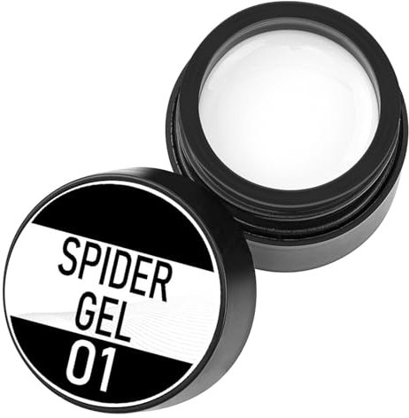 Elastisches Spinnengel Spider Gel, Nagellack UV Gel Liner Nail Art, Nagellack Gelnägel Farben für Drawing Lines, DIY Liner Nail Gel Polish für Nagel Design, Maniküre Linie Painting (Weiß, onesize)