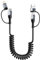 4 en 1 cables Lightning en espiral,1.2m Cable USB A/C a USB C y Lightning 60W Carga Rápida con Datos cargador Phone retráctil con transmisión de datos para iPhone 15/14/13/12/11/Android/iPad/iPod