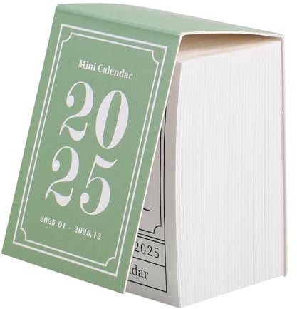 Operitacx 1 Buch-Tischkalender Klein 2025 Kalender Retro-Miniatur-Stehkalender Zerreißbarer Tischkalender