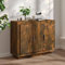 Myheimly Sideboard Kommode Anrichte Schrank Beistellschrank Mehrzweckschrank Standschrank Flurschrank Wohnzimmer 92x35x75cm Holzwerkstoff Räuchereiche