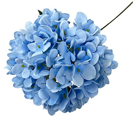 Ortensie artificiali, bouquet di fiori decorativi per matrimoni, in vero lattice, per la casa, per la casa, colore azzurro, taglia unica