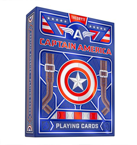 theory11 Captain America Playing Cards, Premium Cards, Poker Size Standard Index, Luxury Cards