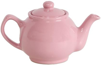 Pastel Pink 2 Cup Stoneware Teapot 450ml Eclectic Cafe Afternoon Tea Coffee Pot