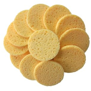 20 Stück Schwammkissen aus Cellulose, Runde Gesichtsreinigung