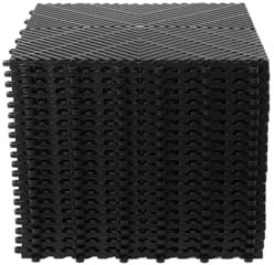 Cozyel Lot de 20 Dalles de Jardin Piscine 40x40x1,8 cm Noir Dalle Clipsable Ajourée Antidérapante en PVC Drainage Rapide Revêtements de Sol Extérieur Intérieur pour Terrasse Cuisine Spa Salle de Bain