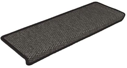 HETFTJN Treppenmatten Selbstklebend 15er Set 65x21x4 cm Anthrazit, Stufenmatten in Sisal-Optik, Rutschfester Treppenschutz aus Stoff, Schalldämpfende Stufenteppiche für Innen